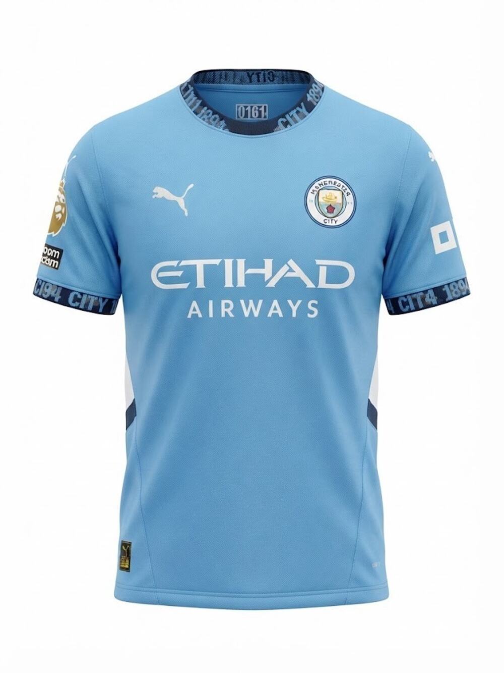 Manchester City Foden #47 Home Jersey Puma Blue Size L New with Tags